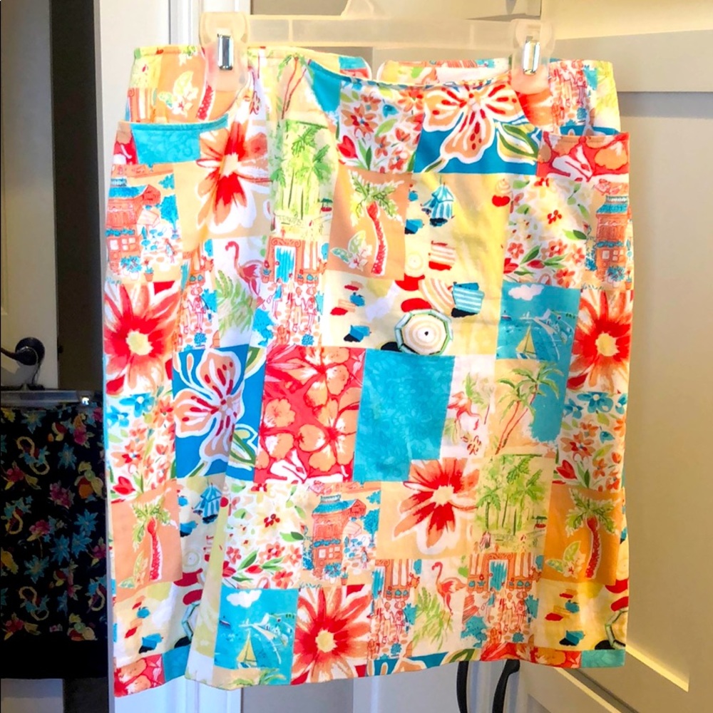 Tropical print skirt